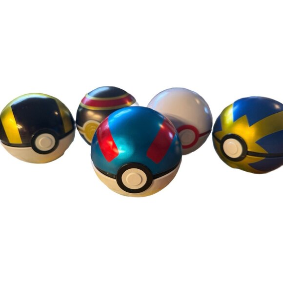 Lot of 5 Pokemon tins Pokeball (empty) - Picture 2 of 6